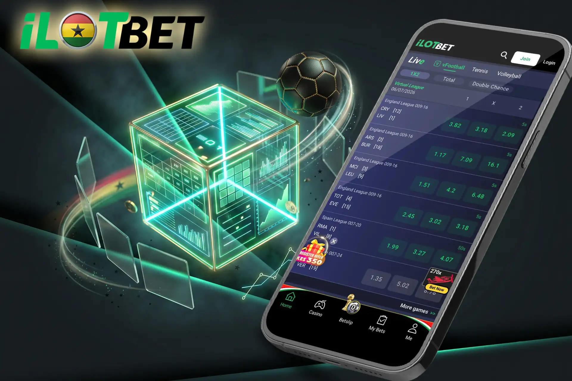 Sports betting platform with live odds, football markets and mobile access.