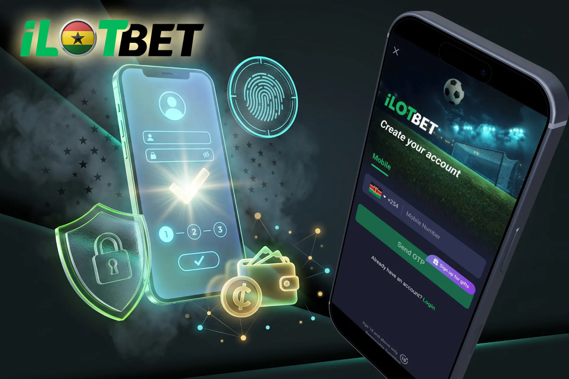 Registration process and first deposit at the online betting platform.
